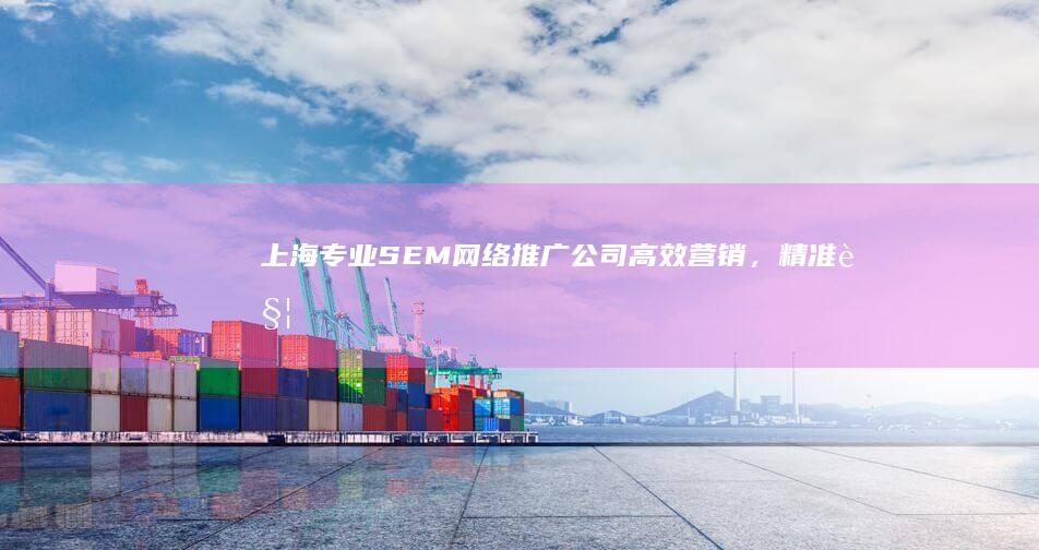 上海专业SEM网络推广公司：高效营销，精准触达目标用户